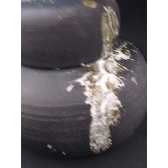 Modernist Studio Pottery Splatter Paint On faux lidded Vase signed Abrams? '73 - Picture 15 of 16